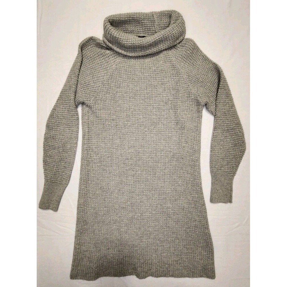 Waffle Knit Turtleneck Sweater Dress Academia Minimalist Forever 21 Size Medium